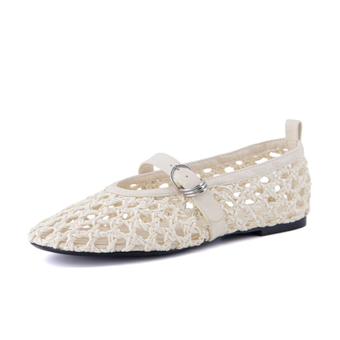 Wendy Woven Mary Jane Flats