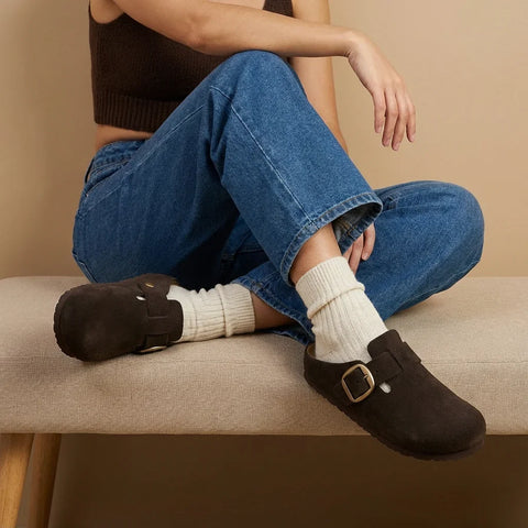 Rusty Leather Clogs