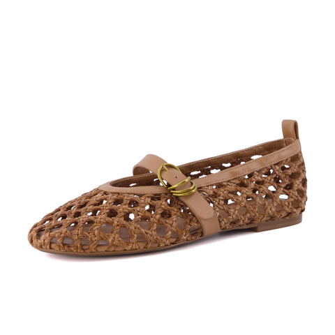 Wendy Woven Mary Jane Flats