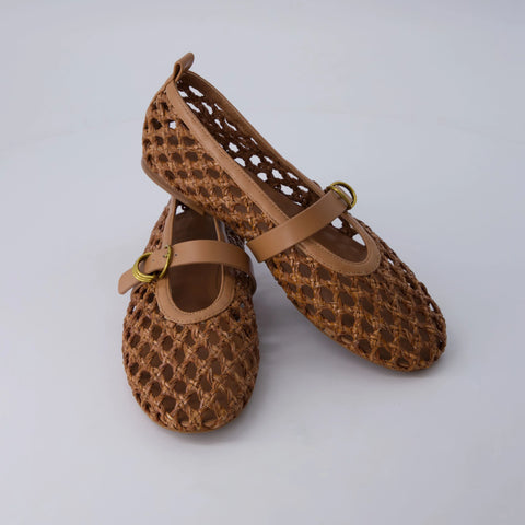 Wendy Woven Mary Jane Flats