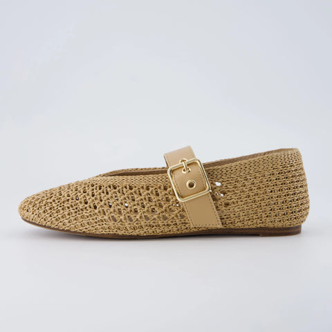 Gabby Woven Mary Jane Flats