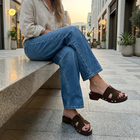 Thai-L Genuine Leather Platform Sandals