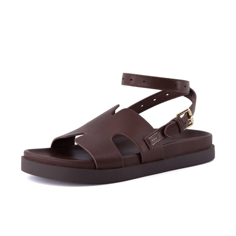 Erika Cut-Out Ankle Wrap Sandals