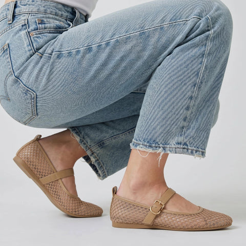 Gracie Mesh Mary Jane Flats