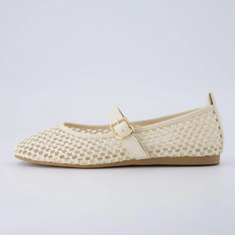 Gracie Mesh Mary Jane Flats