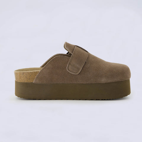 Granola Suede Platform Clog