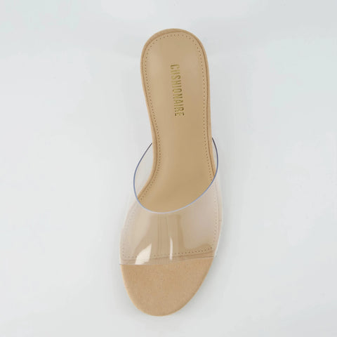 Gloss Lucite Wedge Sandals