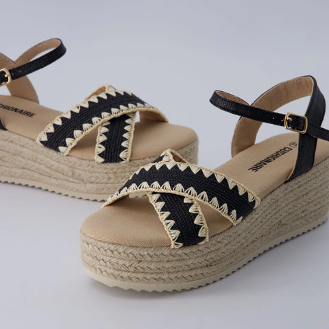 Ola Raffia Platform Sandals