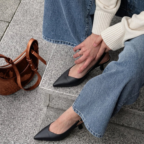 Saby Slingback Kitten Heels