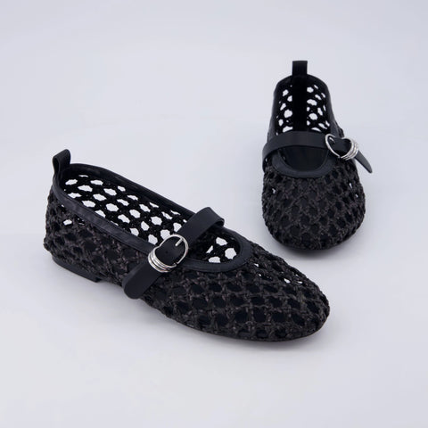 Wendy Woven Mary Jane Flats