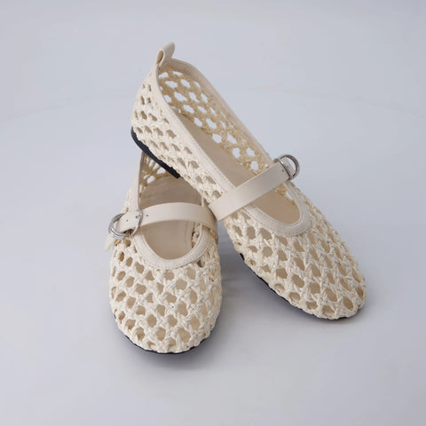 Wendy Woven Mary Jane Flats