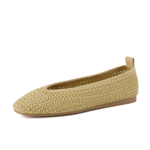 Gilt Woven Ballet Flats